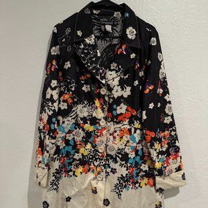 colorful floral “Desigual” EU sz44 jacket with matching belt Originally $125